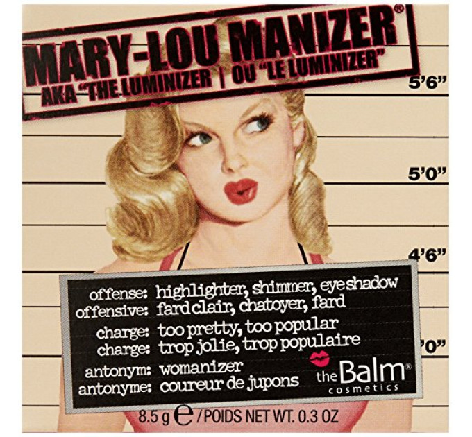 Хайлайтер для лица theBalm Manizers Mary-Lou Manizer Champagne Hued Highlighter